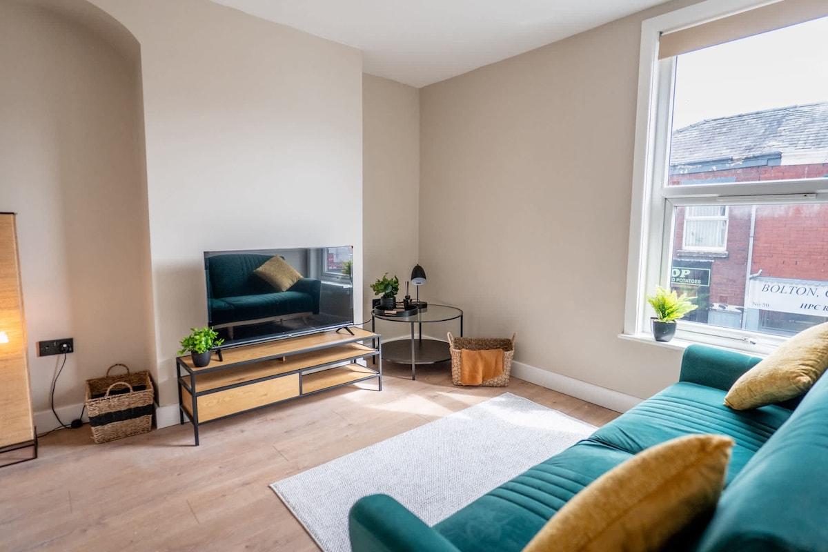 Bright & Stylish 1BR Flat near Preston City Centre