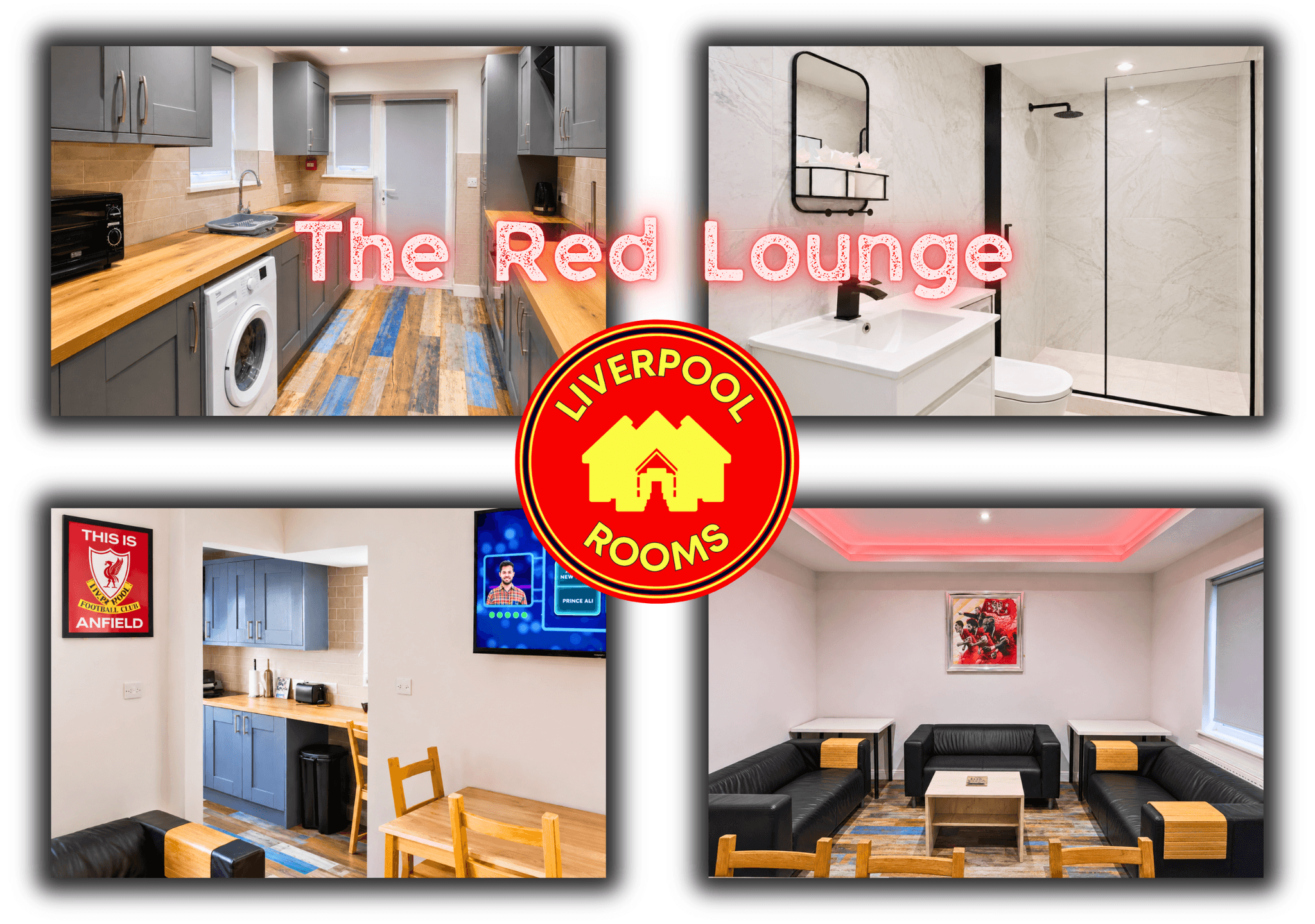 The Red Lounge House | Near Anfield, sleeps 14 LFC1
