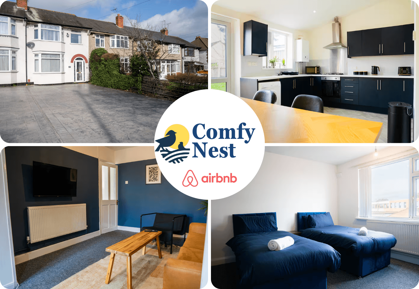 4BR Home By Comfy Nest Short Term Lets Coventry