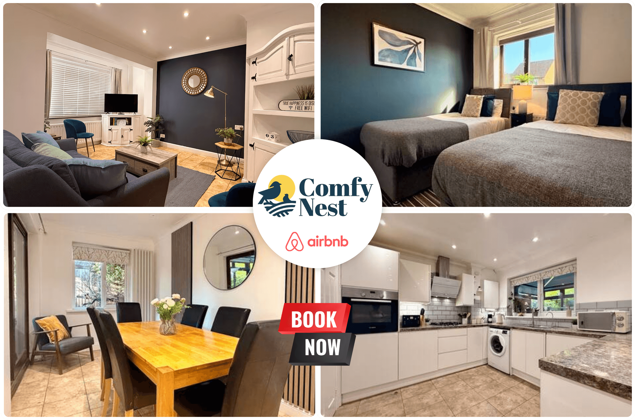 Contractor monthly stay 4BD sleeps 7 x3 parking1